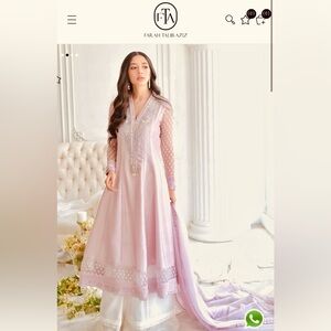 Farah talib aziz kalidaar in pink rose color